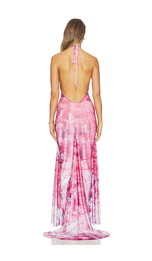  Di Petsa Kleid Shell Halter Neck Long In Pink. Größe Xs. Also In S, M, L. 