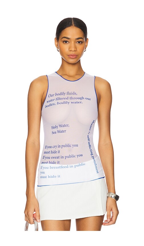 Wet Script Tank Top