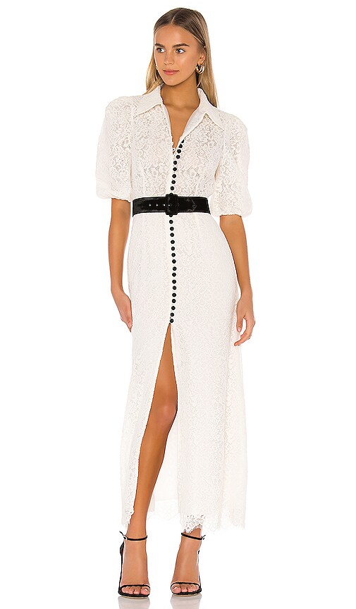 Velvet Button Lace Dress