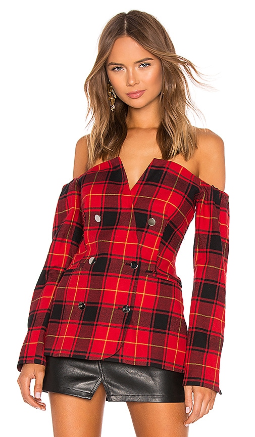 Off Shoulder Double Breasted Blazer