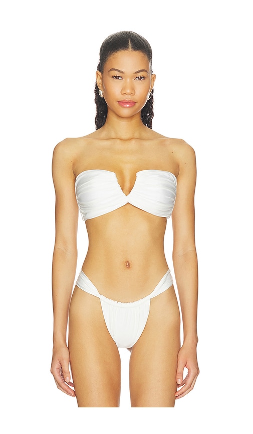 Abigaelle Bikini Top by Divino Seas in Pearly White