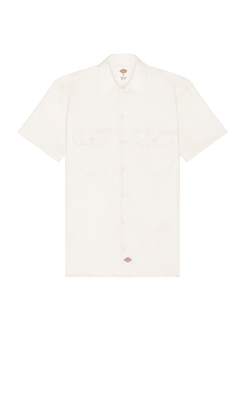 Shop Dickies Work Shirt In Stone Whitecap Grey