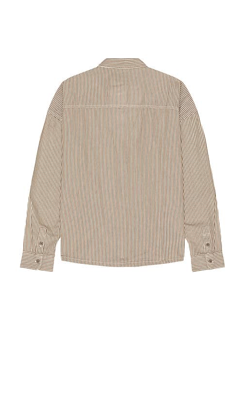 Shop Dickies Hickory Long Sleeve Shirt In Mushroom