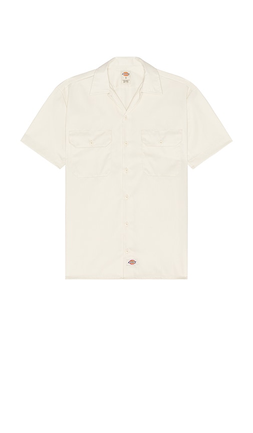 Shop Dickies Short Sleeve Work Shirt In Stone Whitecap Grey