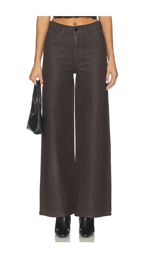 Dl1961 Hepburn High Rise Wide Leg Jeans In Brown