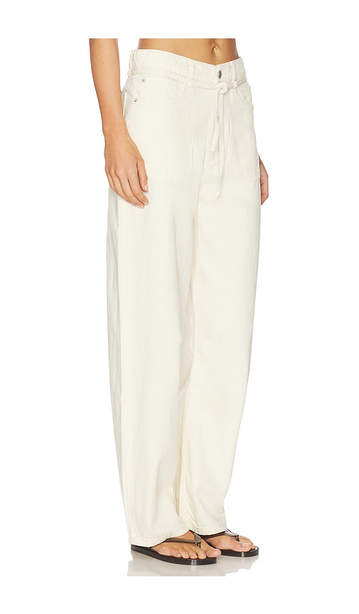  Dl1961 Casie Aura Mid Rise Relaxed Wide Leg Jeans In Cream. Taglia 23. Also In 24, 25, 26, 27, 28, 29, 30, 31, 32. 