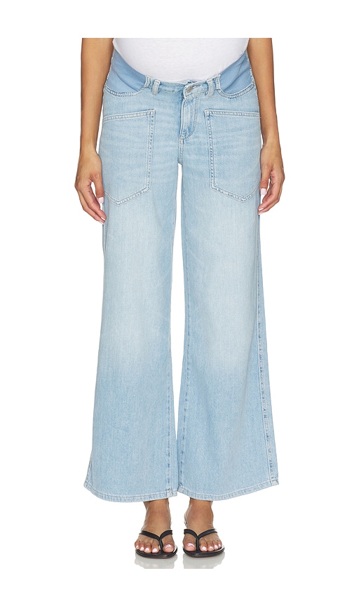 DL1961 X Bumpsuit Hepburn Wide Leg High Rise Maternity Jeans | Thumbnail 2