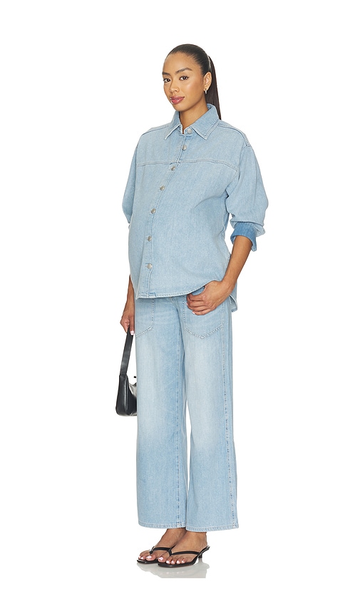 DL1961 X Bumpsuit Hepburn Wide Leg High Rise Maternity Jeans | Thumbnail 5