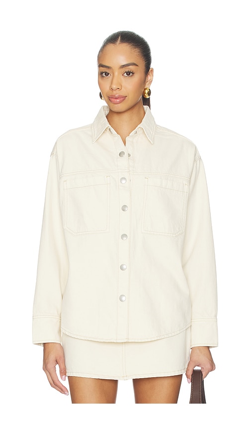  Dl1961 Addison Denim Overshirt In Cream. Size Xs. Also In S, M, L. 