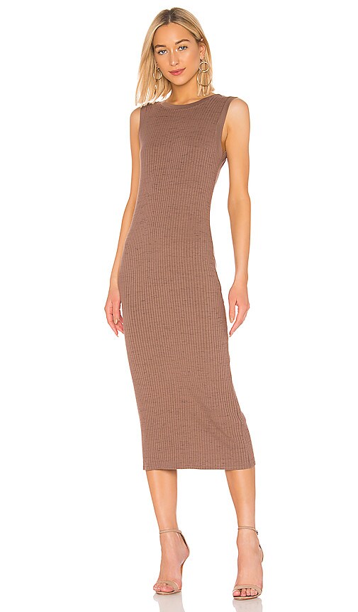 Scoop Back Muscle Midi Dress
