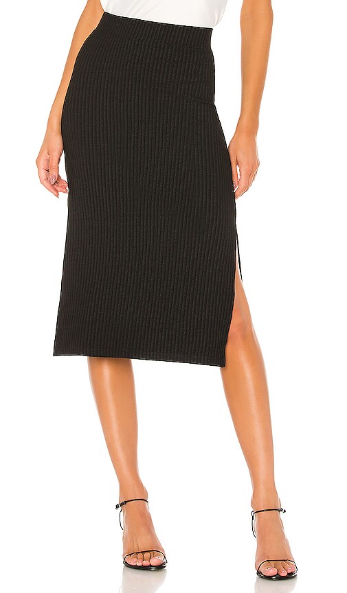 David Lerner Midi Skirt In Black Revolve 1140