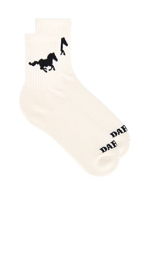 Darlin Mustang Sock in White - Darlin - Modalova