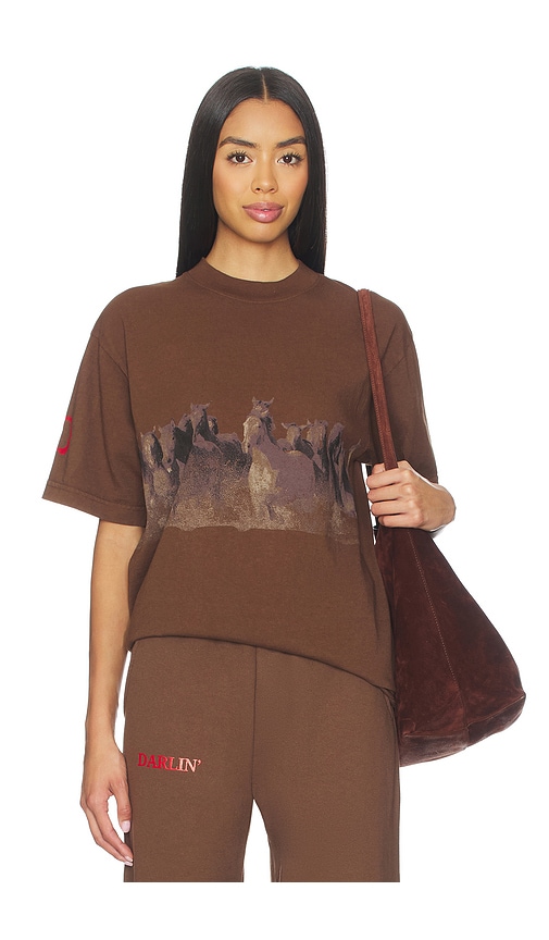 Darlin Wild Horse Tee In Brown