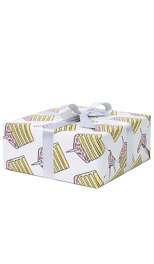 Shop Dear Annabelle Piece Of Cake Wrapping Paper In Yellow