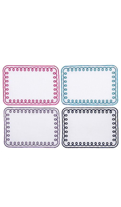 Shop Dear Annabelle Loopy Cocktail Napkins In White