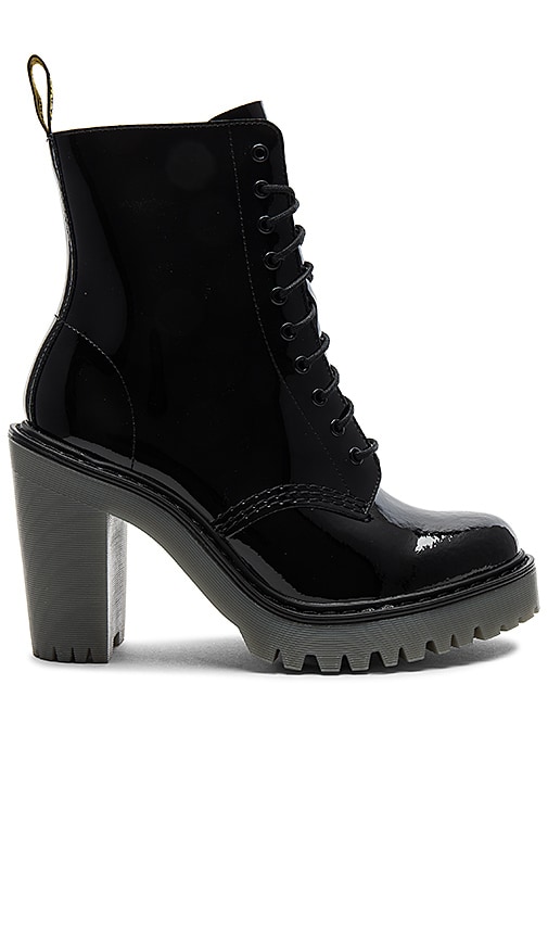 Dr. Martens Kendra Boot in Black Patent 