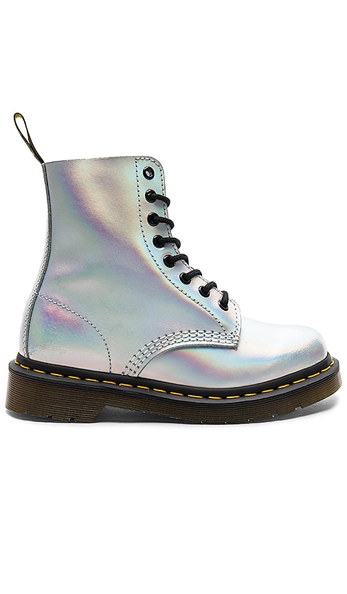 dr martens silver boots