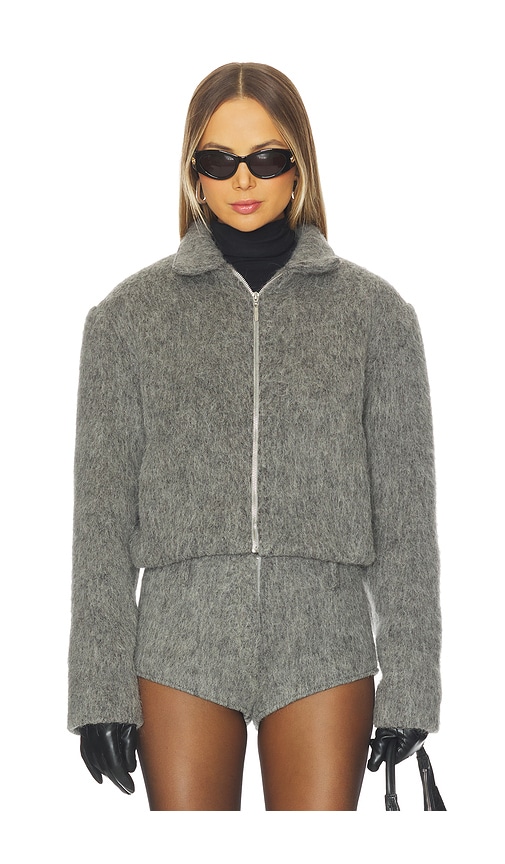 Diana Milkanova Studio Fuzzy Jacket In Gray