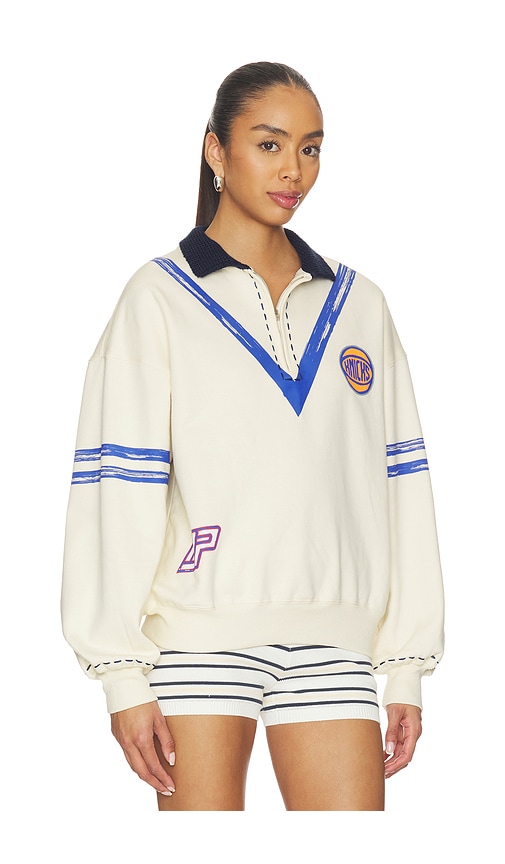 Dannijopro The Letterman Pullover In Blue