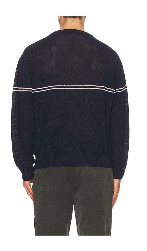  Dunst Striped V Neck Striped Sweater In Blue. Size M. Also In Xl/1x. 