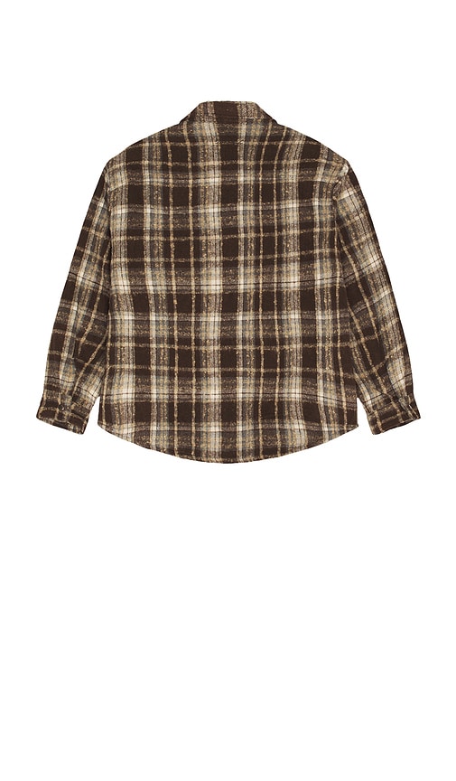 Dunst Quilted Check Flannel Shirt In Burgundy