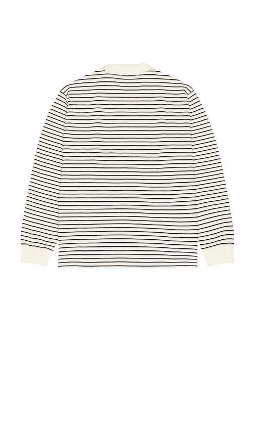 Dunst Multi Stripe Collared T-shirt In White