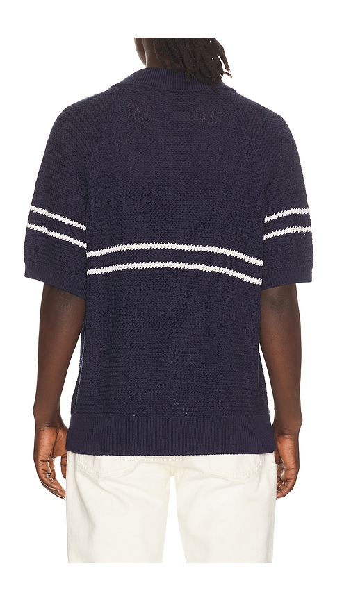 Dunst Half-zip Cotton Blend Sweater In Blue