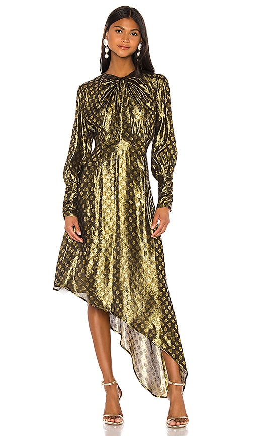 gold lurex dress