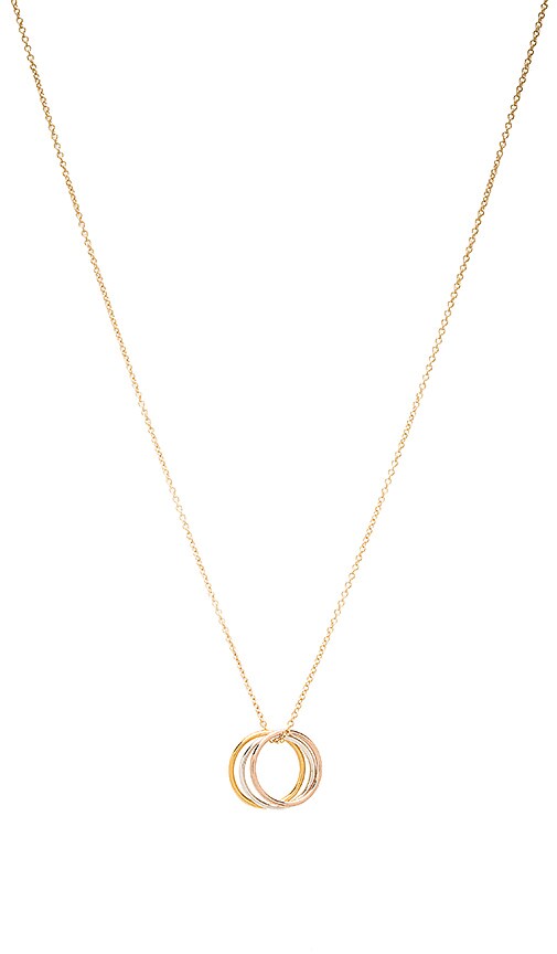 Dogeared Triple Karma Ring Necklace in Gold Dipped | REVOLVE