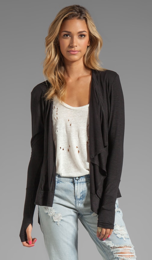 Classic Slub Hi-Low Cardigan