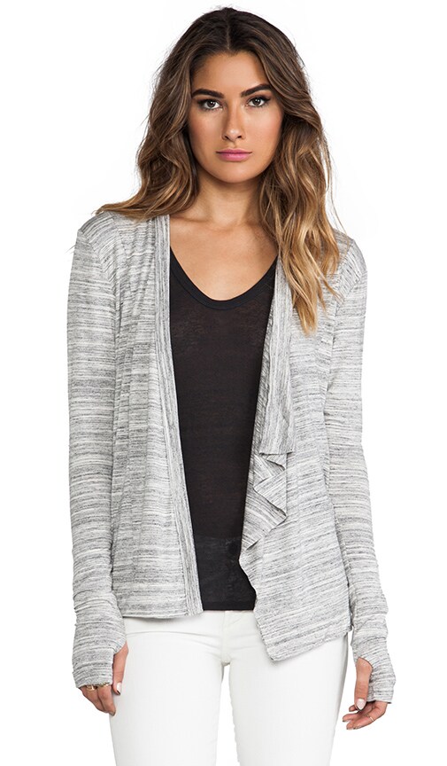 Long Sleeve Drape Front Cardigan