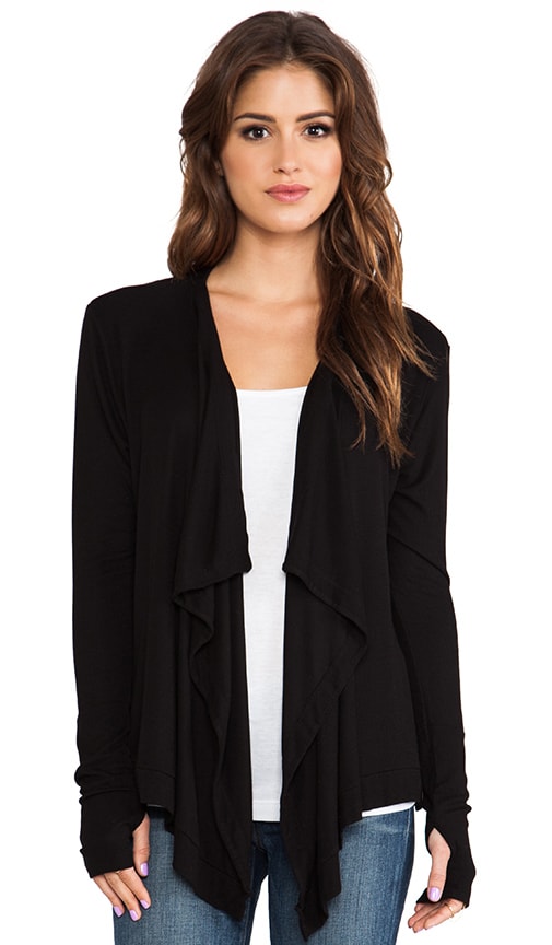 Long Sleeve Drape Neck Cardigan