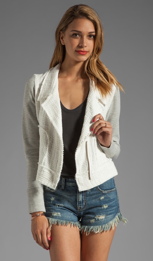 Vintage Tweed Moto Jacket
