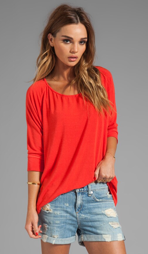 Silk Blend Baseball Tee