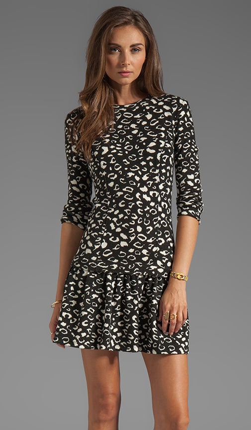 Meko Leopard Knit Dot Dress
