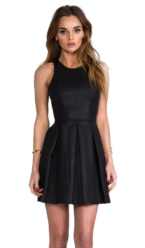 Alda Faux Leather Dress