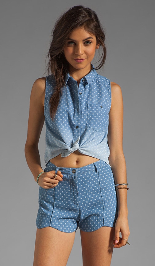Fara Denim Sleeveless Top