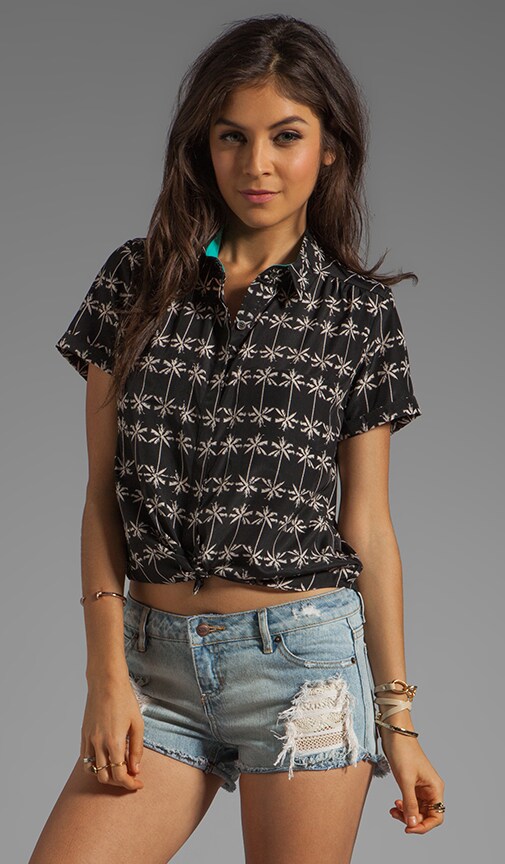 Martine Palm Tree Print Top