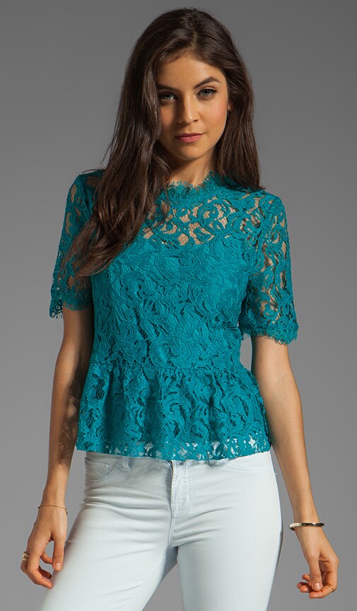 Damica Peplum Lace Top