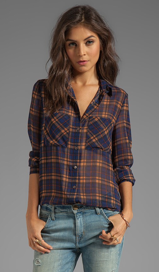 Bobbie-Lee Plaid Chiffon Top