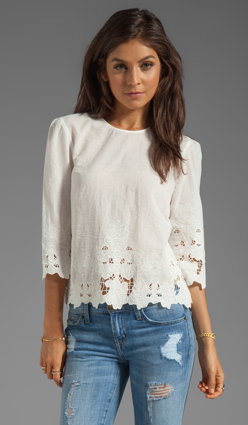Deidra Sunflower Lace Top