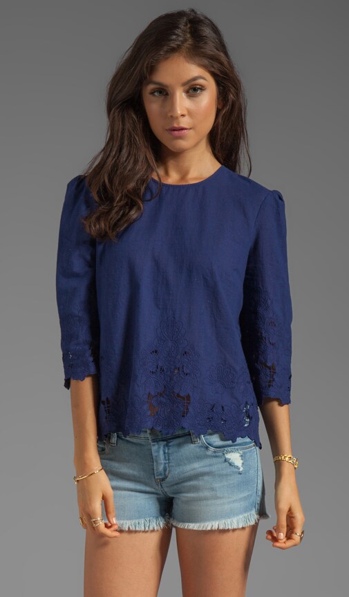 Deidra Sunflower Lace Top