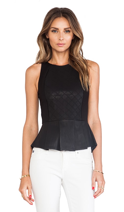 Gafa Faux Leather Top