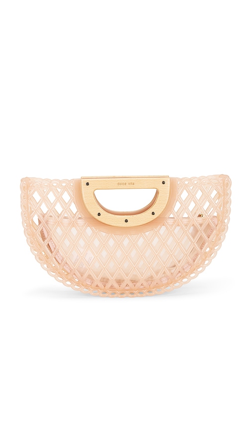 Dolce Vita Solandra Jelly Fan Bag in Pink.