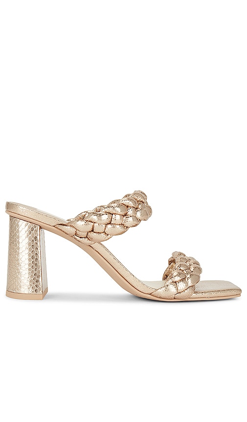Dolce Vita Paily Braided Sandal In Dark Gold Crackled Stella