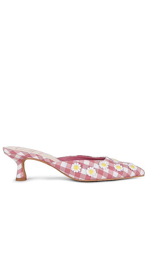 Shop Dolce Vita X For Love & Lemons Lilou Mule In Pink Chalk Gingham
