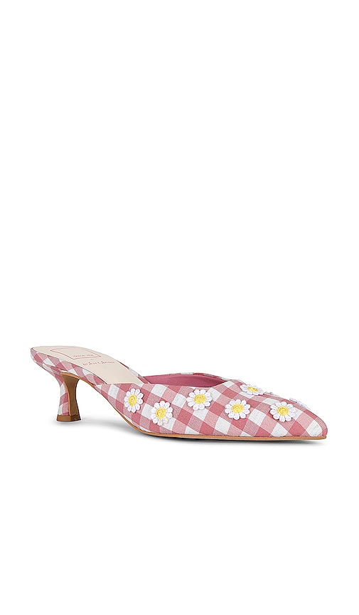 Shop Dolce Vita X For Love & Lemons Lilou Mule In Pink Chalk Gingham
