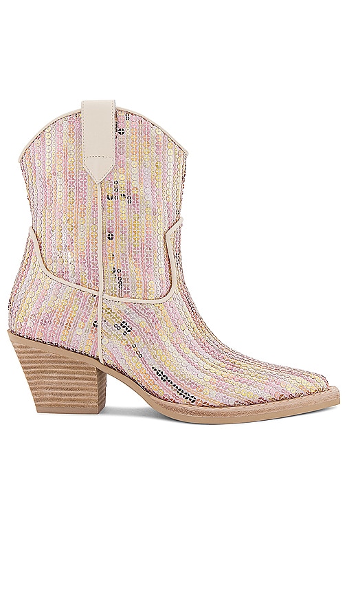 Shop Dolce Vita Runa Sequin Boot In Metallic Gold