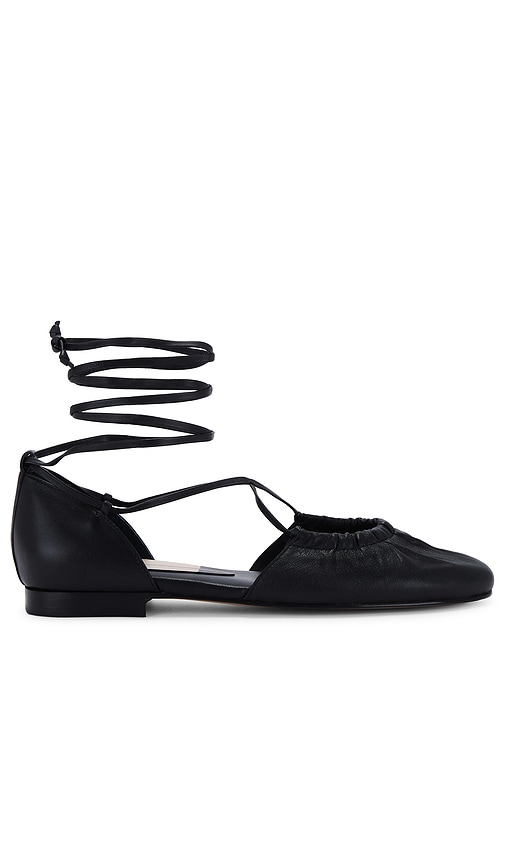 Dolce Vita Cancun Flat in Black Leather | REVOLVE