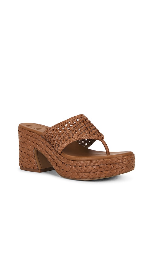  Dolce Vita Mules De Plataforma Con Punta Abierta Ripple En Color Marrón Talla 10  (también En 6.5, 7, 7.5, 8, 8.5, 9, 9.5). 